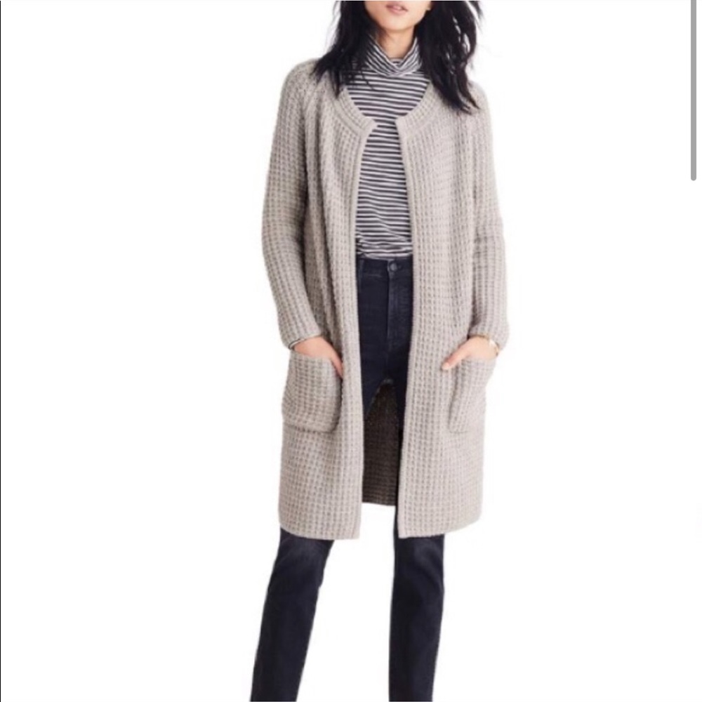 Madewell Waffle Stitch Sweater Jacket